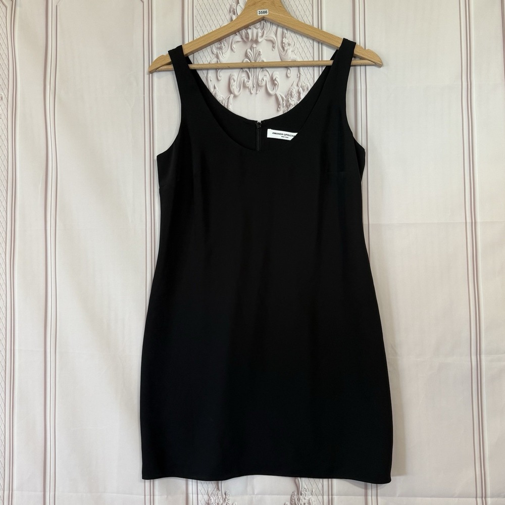Amanda Uprichard Black Zip Mini Dress Size Small
